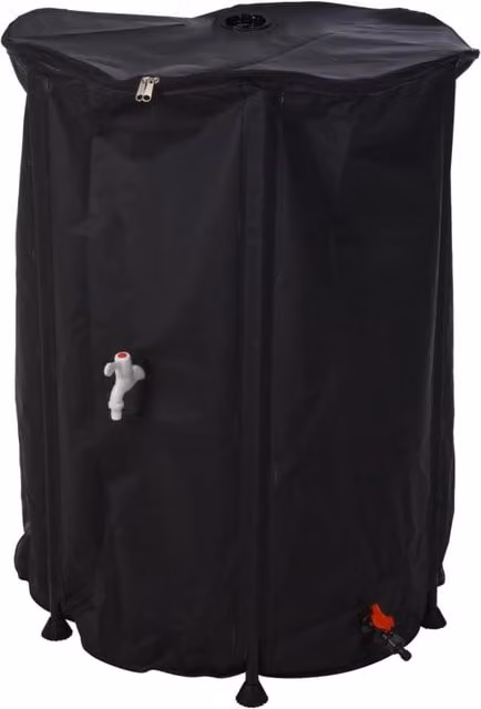 Idooka Large Collapsible 500 Litre Rainwater Butt in Black