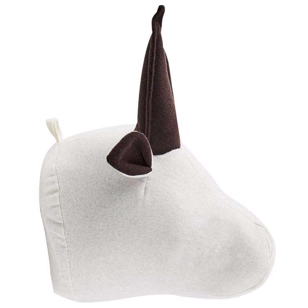 Wyld and Coco White Organic Cotton Plush Bull Head Wall Decor for Kids Rooms – 3