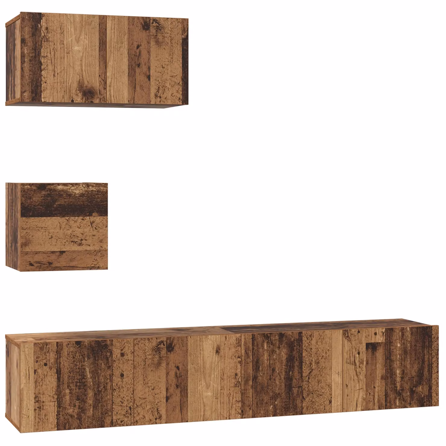 Berkfield Home Wall-Mounted TV Cabinet with Storage and Shelves, Brown Old Wood, W: 80 cm, D: 30 cm, H: 30.5 cm – 2