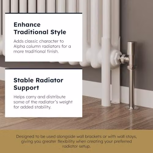 UK Radiators Steel Freestanding 2 Column Radiator Feet in Matt White or Anthracite – 3