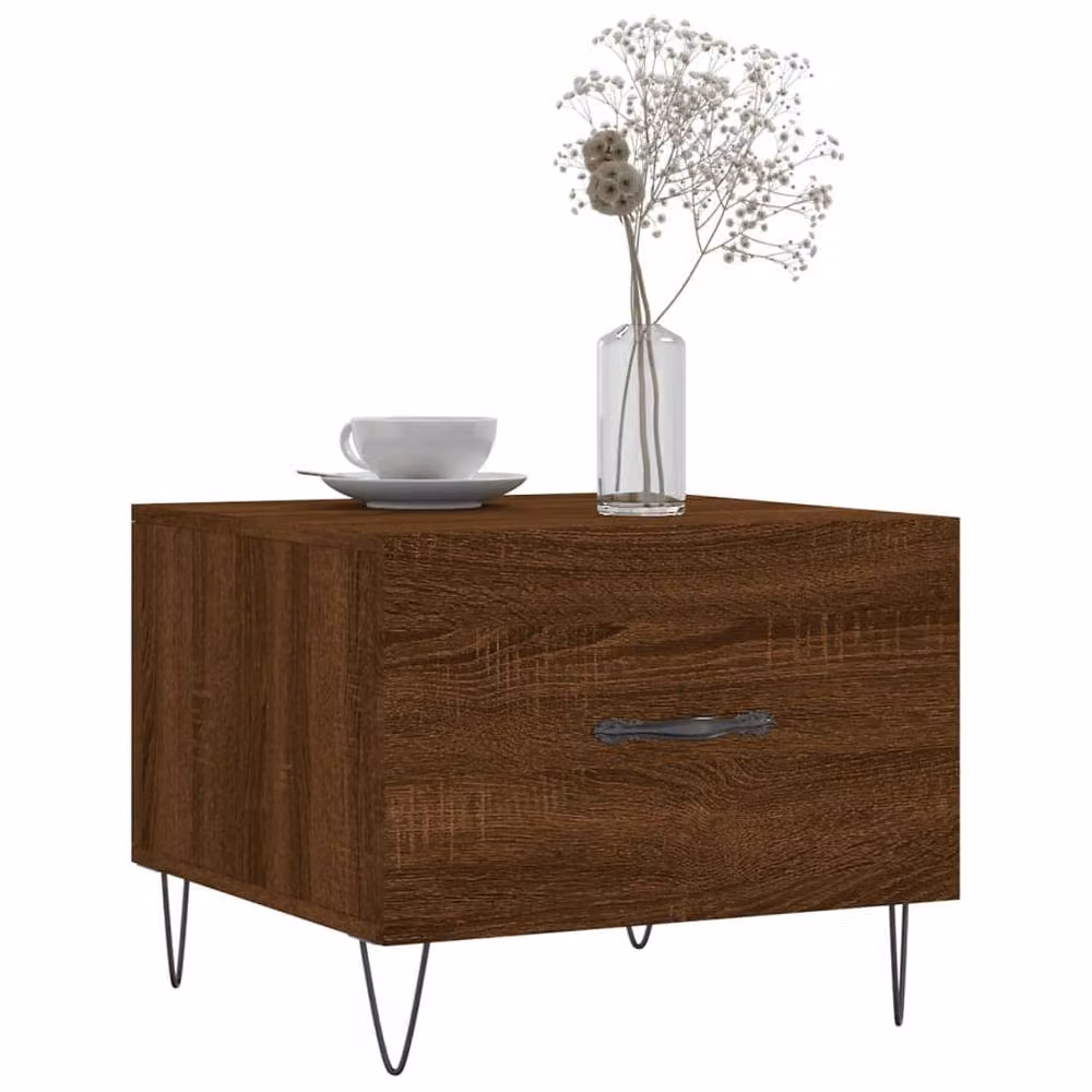 Berkfield Home Brown Oak Coffee Table, W/D/H: 50 x 50 x 40 cm – 3