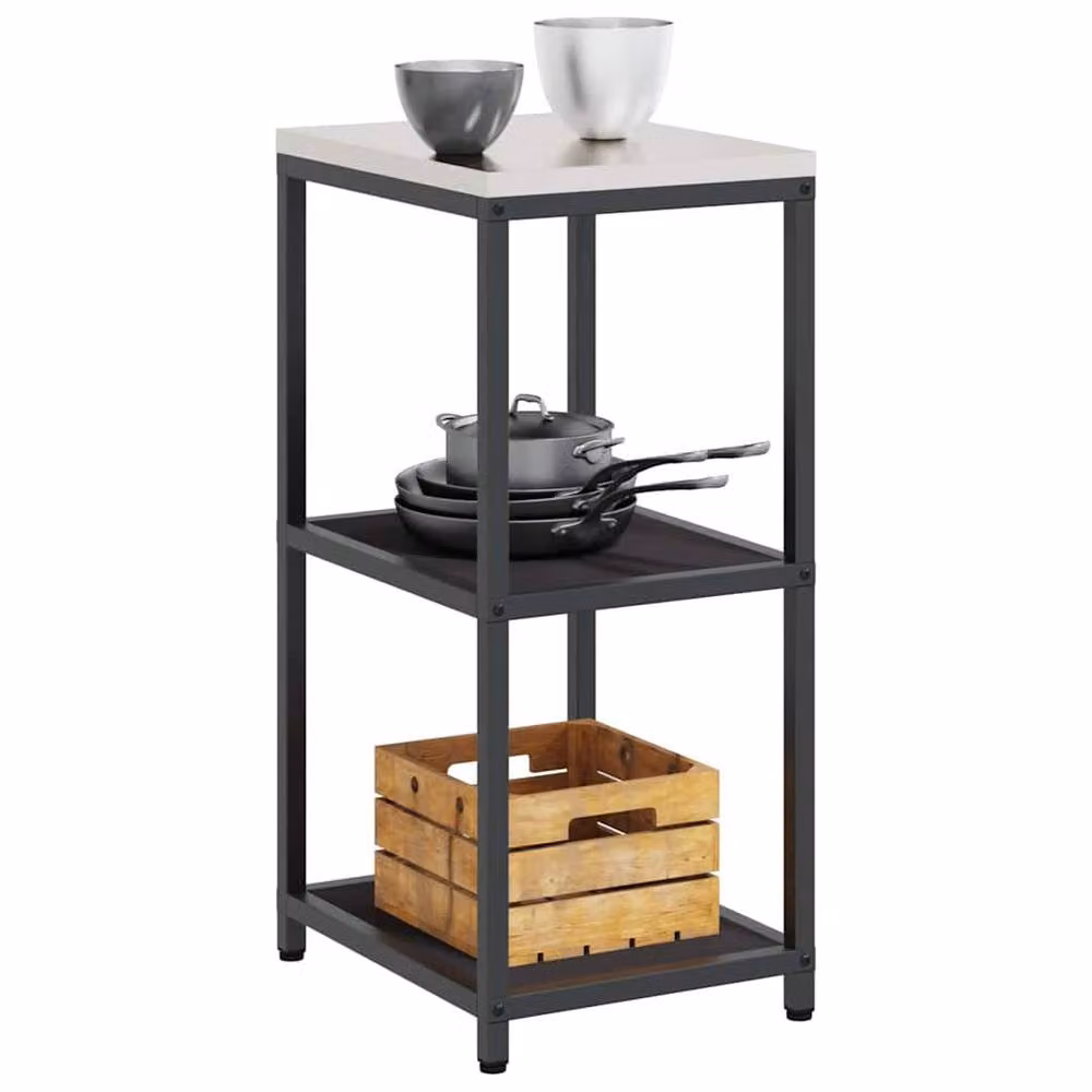Berkfield Home Metal Kitchen Storage Shelf in Charcoal Anthracite – 3