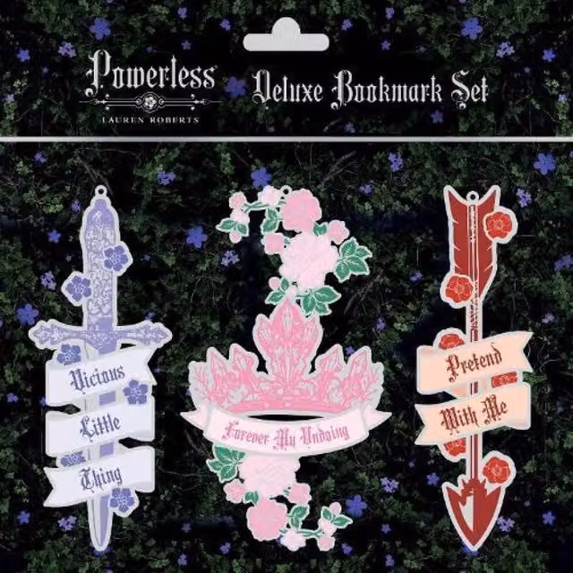 Insight Editions Lauren Roberts Powerless Trilogy Deluxe Bookmark Set, Multicolour (Set of 3)