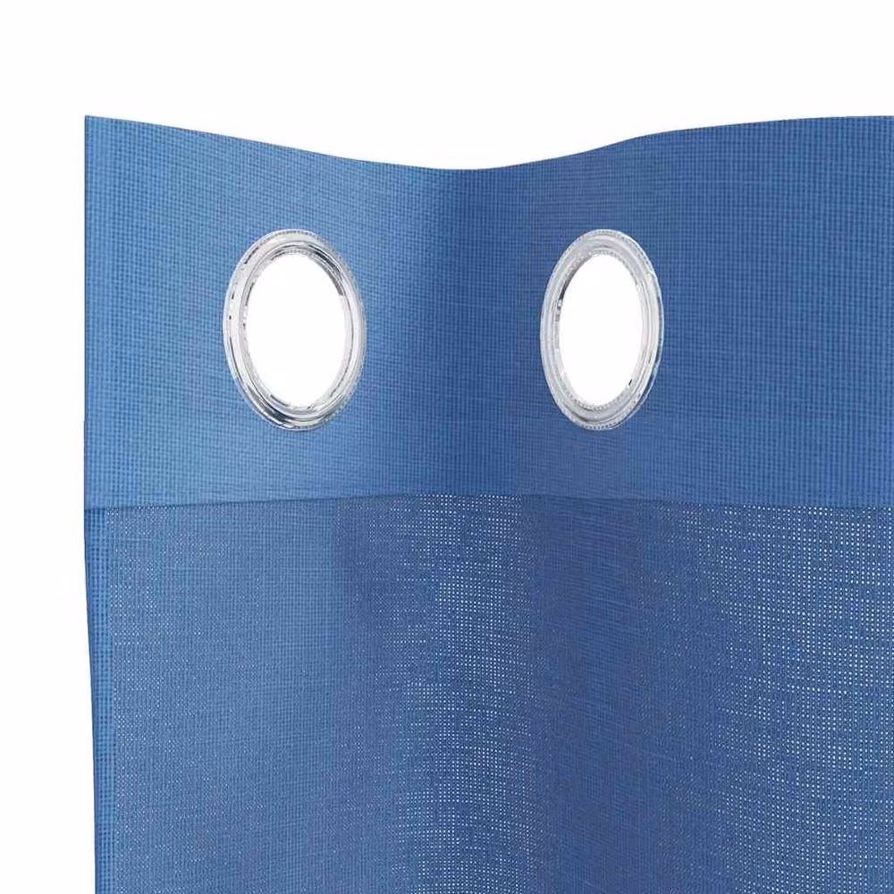 Berkfield Home Royal Blue Voile Fabric Panel Curtains with Eyelets, 2 Pack – 4