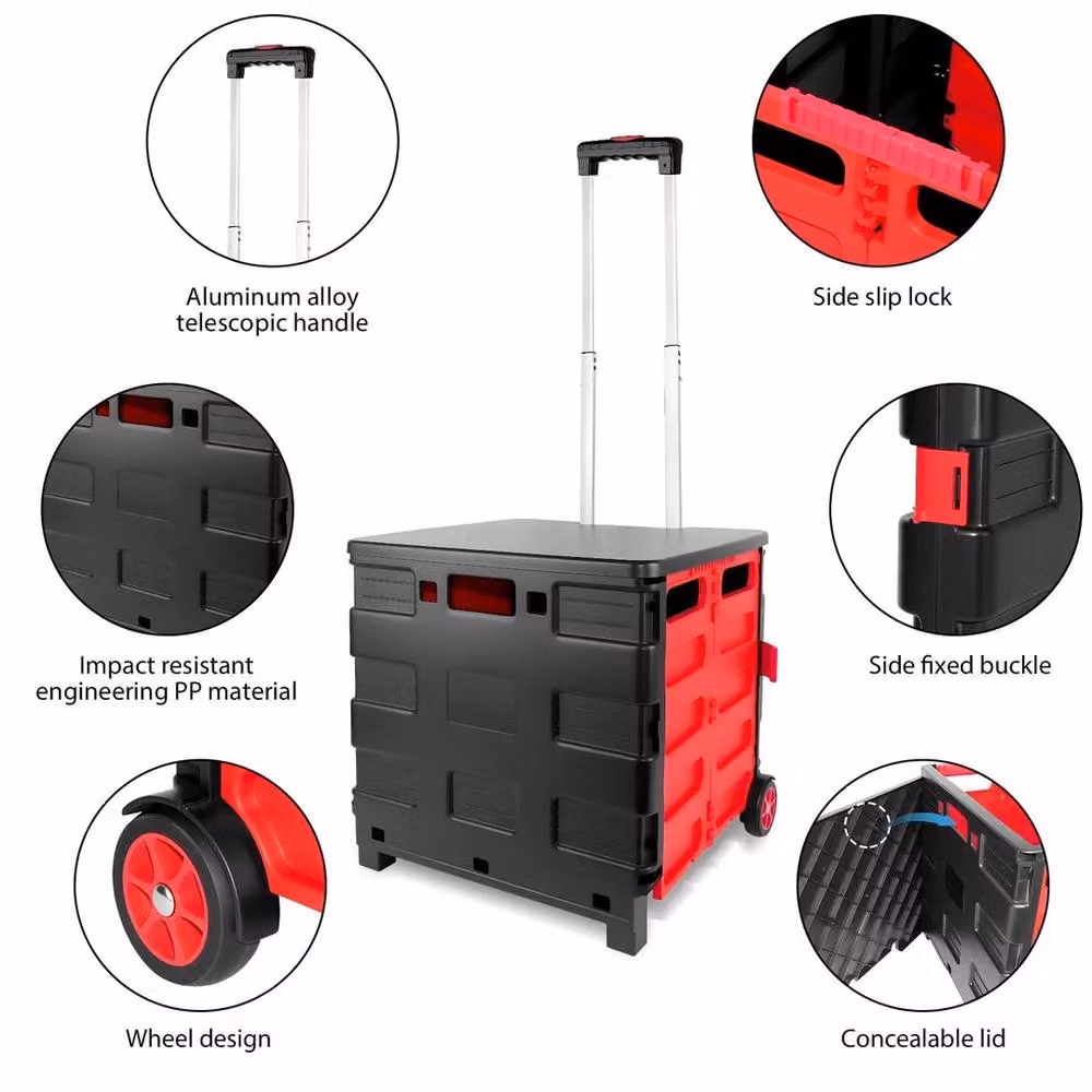 Kelvenix Large Folding Car Boot Trolley in Black – 3