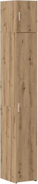 Berkfield Home Slim Storage Cabinet in Artisan Oak Brown, W/D/H: 30 x 22.5 x 225 cm