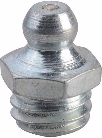 Lumatic Straight Hydraulic Nipples in Bright Silver Zinc Steel