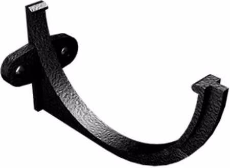 ARP Cast Aluminium Half Round Gutter Fascia Bracket, 125mm, Black Matt