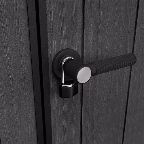 Keter Newton 757 Garden Shed with Double Doors and Lock, Grey, W: 223.8 cm, D: 230 cm, H: 246 cm – 3
