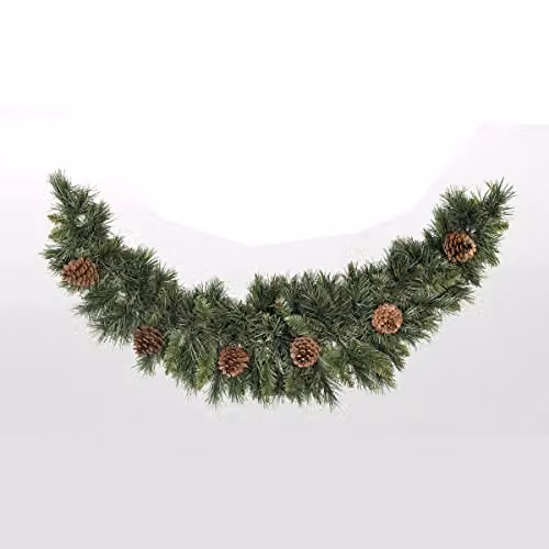 Snowtime Deluxe Princess Green Christmas Garland Swag, 90 cm – 1