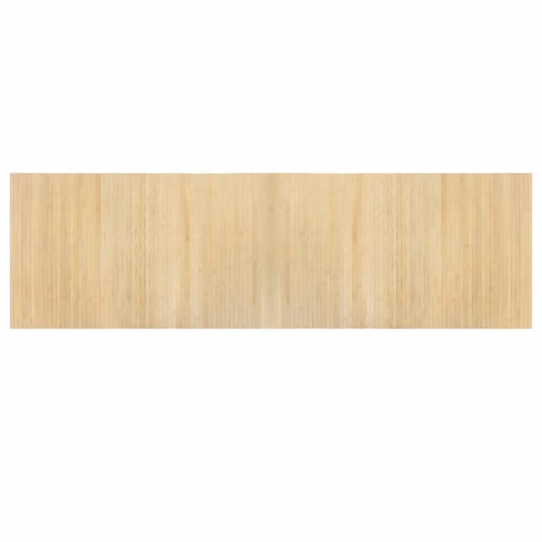Berkfield Home Rectangular Bamboo Rug in Beige, W: 60 cm, L: 200 cm