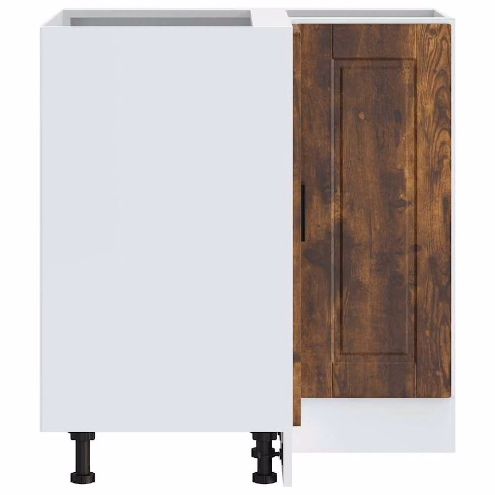 Berkfield Home Porto Smoked Oak Kitchen Corner Base Cabinet in Brown – 3