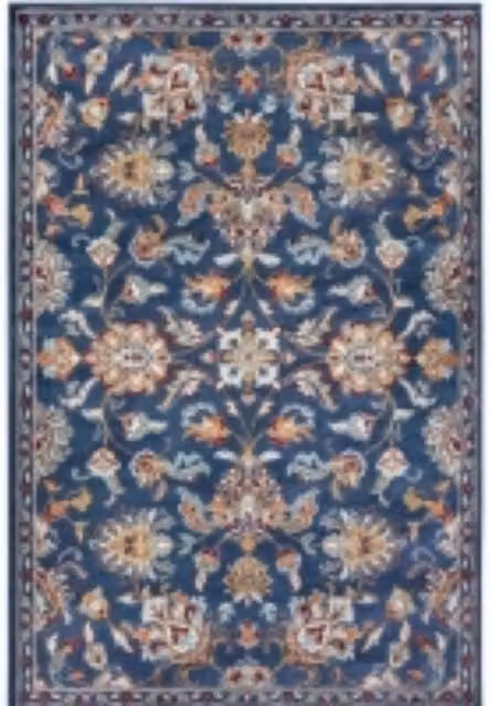 THE RUGS Caracci Orient Rug in Blue with Vintage Floral Design, W: 80 cm, L: 240 cm – 1