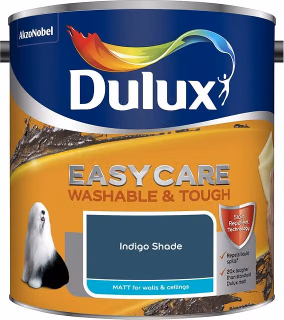 Dulux Easycare Washable and Tough Matt Paint in Indigo Blue Petrol Shade