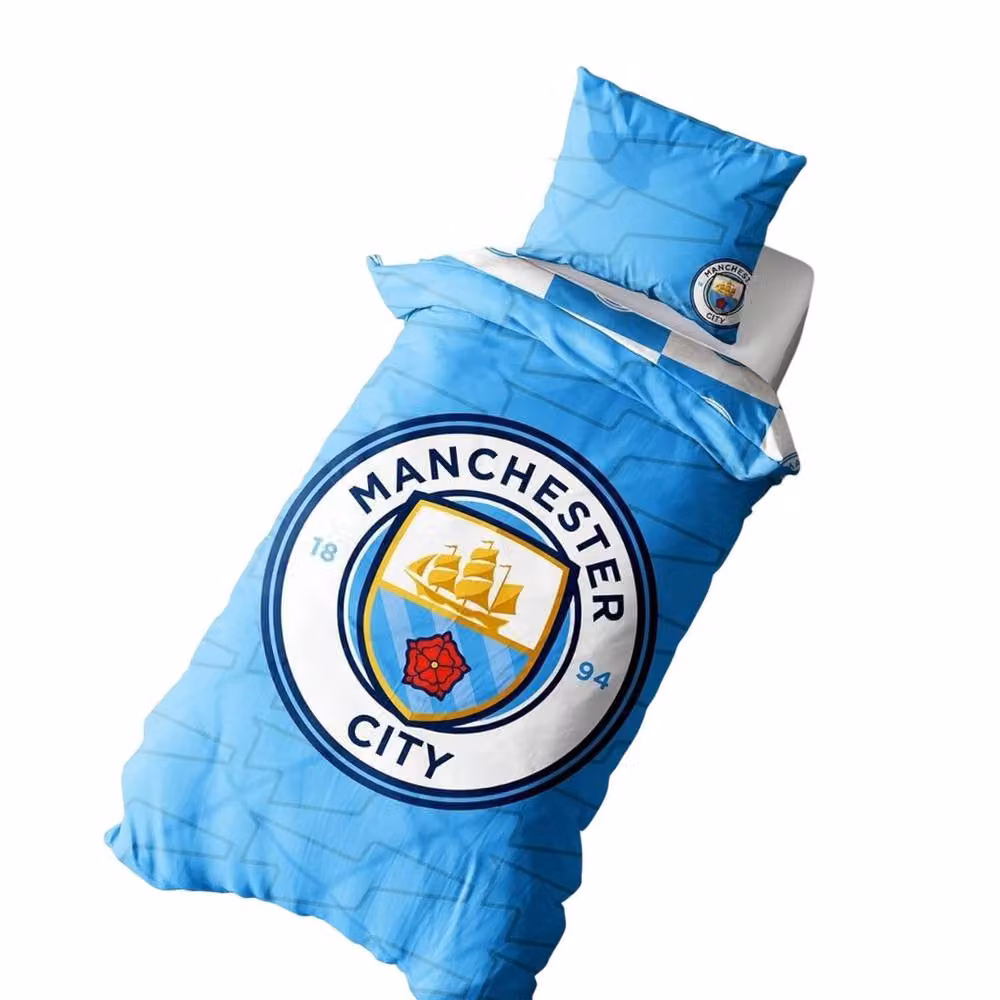Manchester City FC Crest Reversible Duvet Set and Pillowcase in Blue, W/D/H: 90 x 200 cm – 2