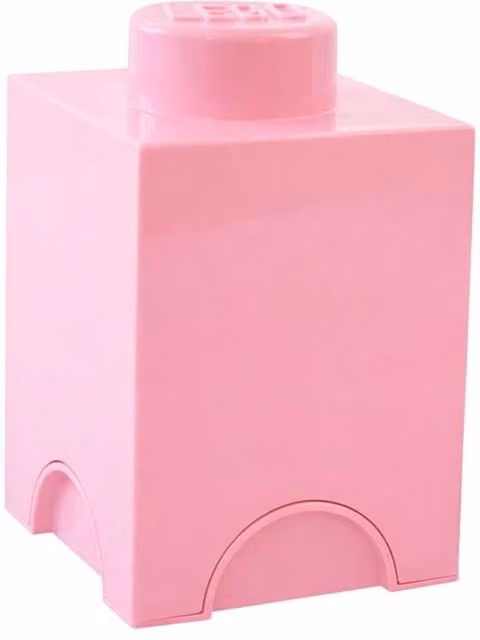 Lego Stackable Storage Brick 1.2L Square 1-Stud Light Pink