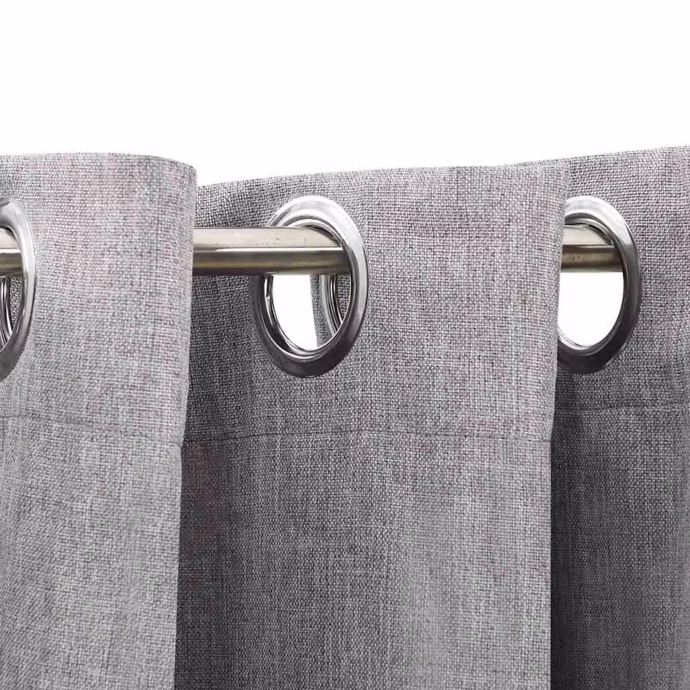 Berkfield Home Grey Linen-Look Blackout Curtains with Eyelets W: 290 cm, H: 245 cm – 2
