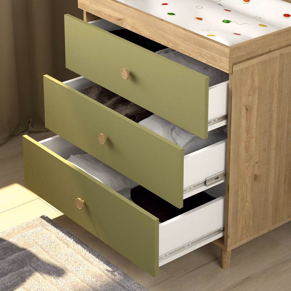 Shefa Line Shefa 890 Kids Changing Dresser in Pistachio Green – 2