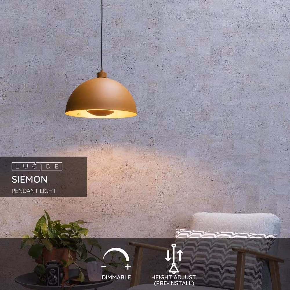 Netlighting Siemon Modern Pendant Light in Yellow, Diameter: 40 cm – 2