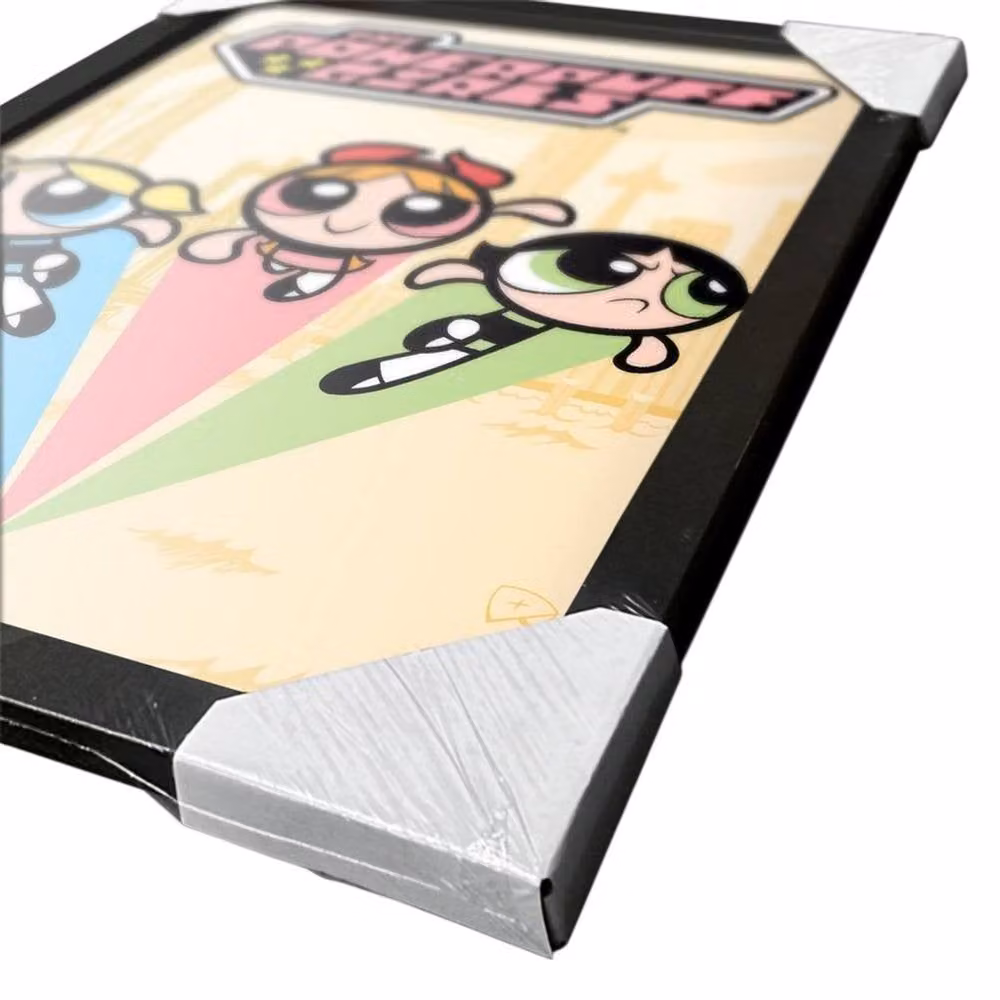 Powerpuff Girls Group Framed Multicolour Paper Poster Illustration – 3