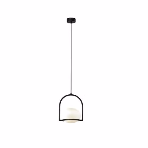Netlighting LEDS C4 Coco Single Globe Sphere Pendant Light in Black and White with E14 Socket