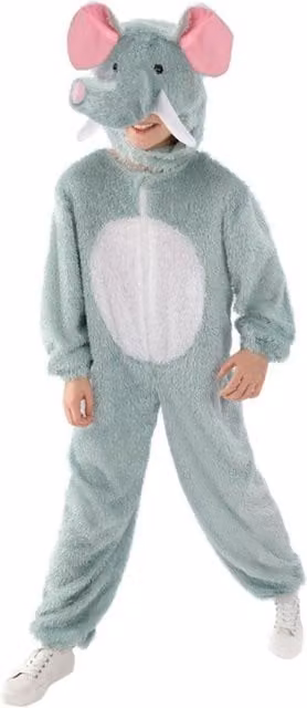 Smiffys Elephant Costume Set for Children in Grey and White