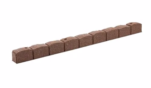 Nicoman Roman Castle Stone Garden Border Rubber Landscape Edging in Brown