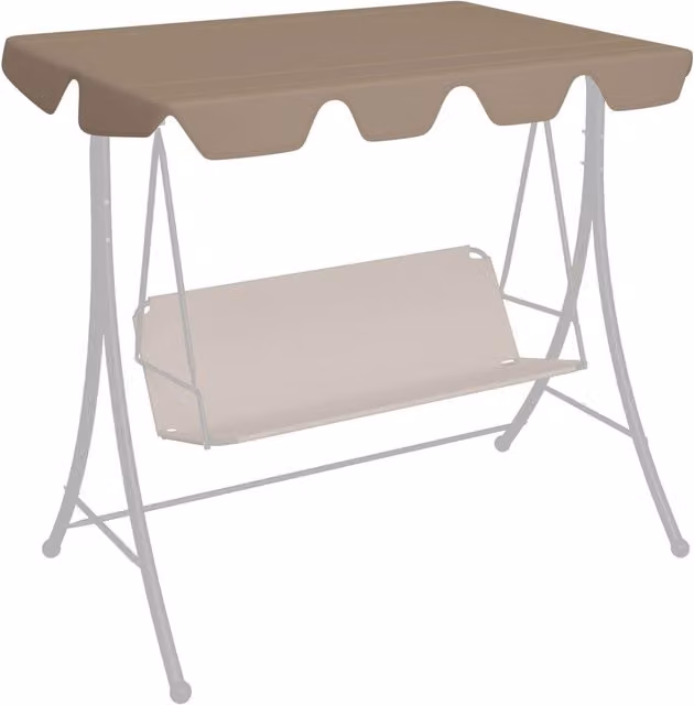 Berkfield Home Replacement Canopy for Garden Swing in Beige, W/D/H: 188 x 145 x 110 cm – 1
