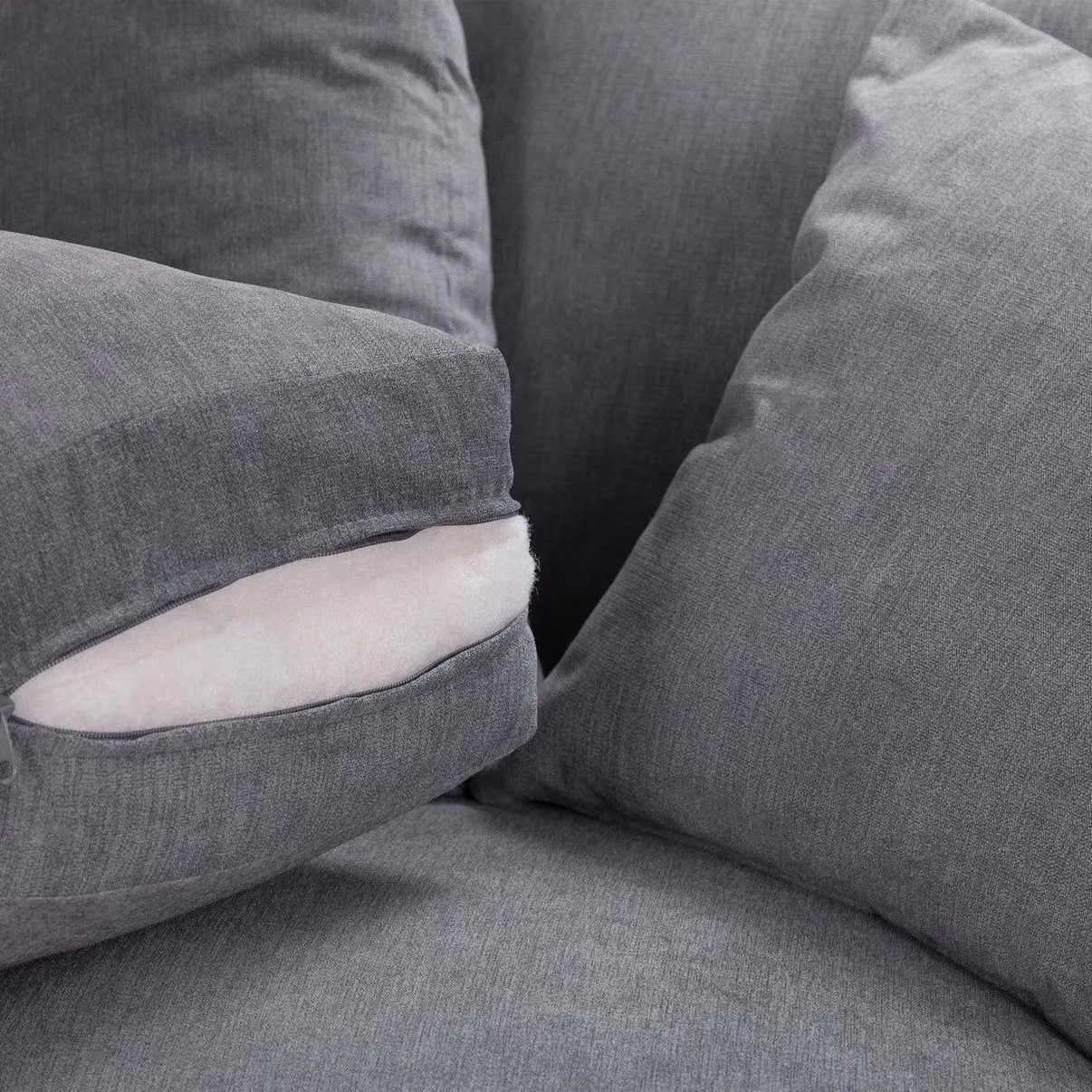 Abakus Direct Windsor 4 Seater Fabric Sofa in Grey – 4