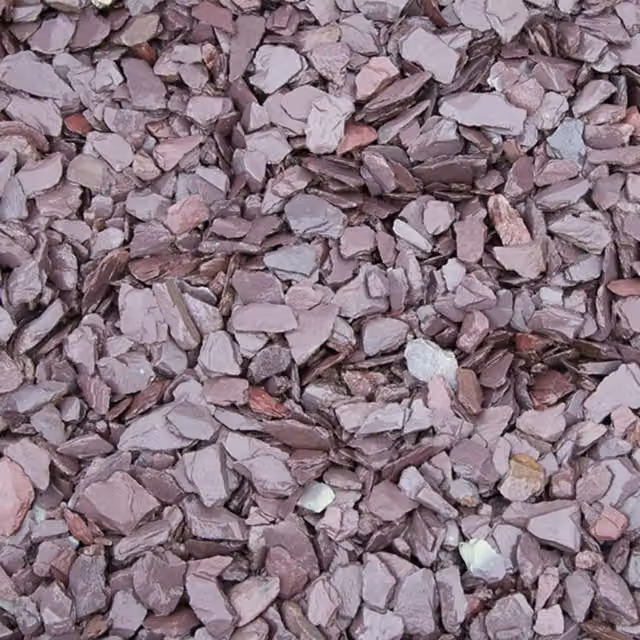 20kg Bags of Purple Plum Slate Garden Gravel Chippings, 20mm Size (Pack of 20)
