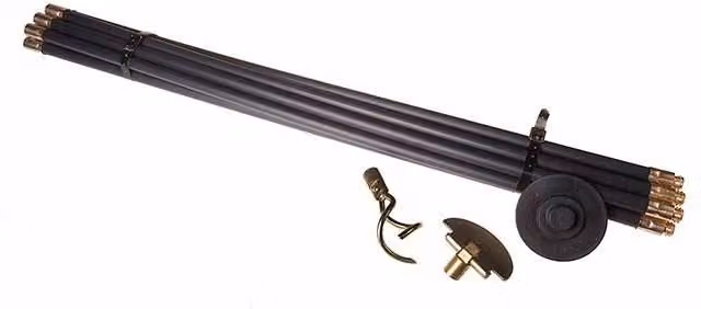 Universal Textiles Drain Rod Set with 3 Tools in Multicolour and Black