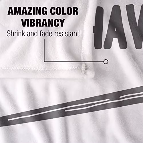 LOGOVISION Super Soft Fleece Throw Blanket, Multicolour and White, W/D/H: 152 x 127 cm – 2