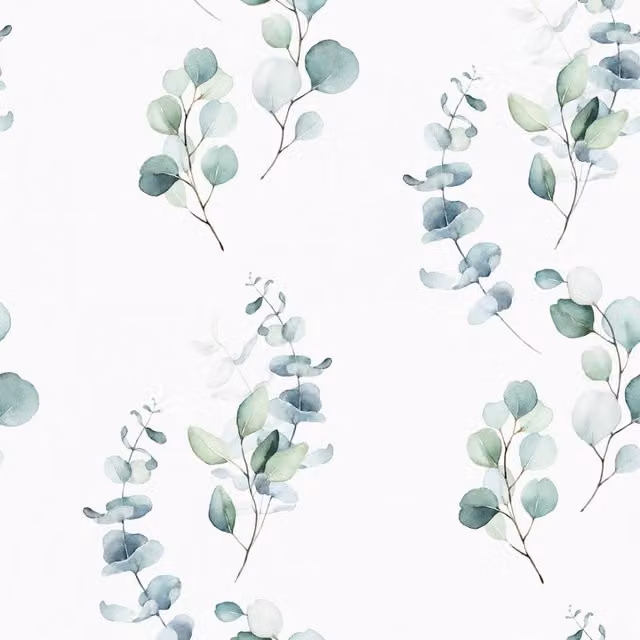 I Love Wallpaper Trailing Eucalyptus Botanical Floral Wallpaper in Green