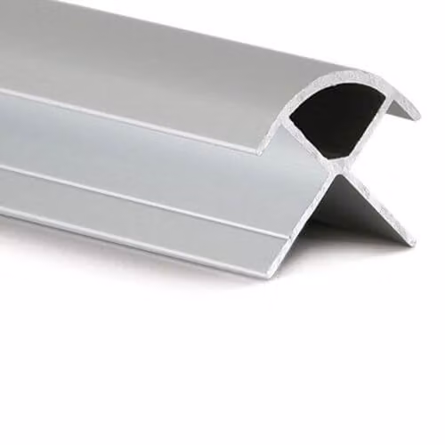Guardian Aluminium External Corner Cladding in Brushed Silver, 2400mm, for 10mm Bathroom, Shower, Kitchen and Ceiling Panels