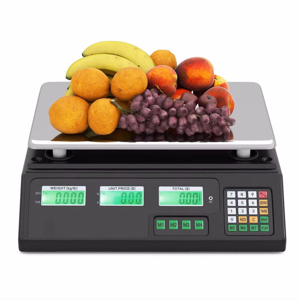 Costway Digital Commercial Food Scale with Price Computing, 40kg Capacity, Black – 3