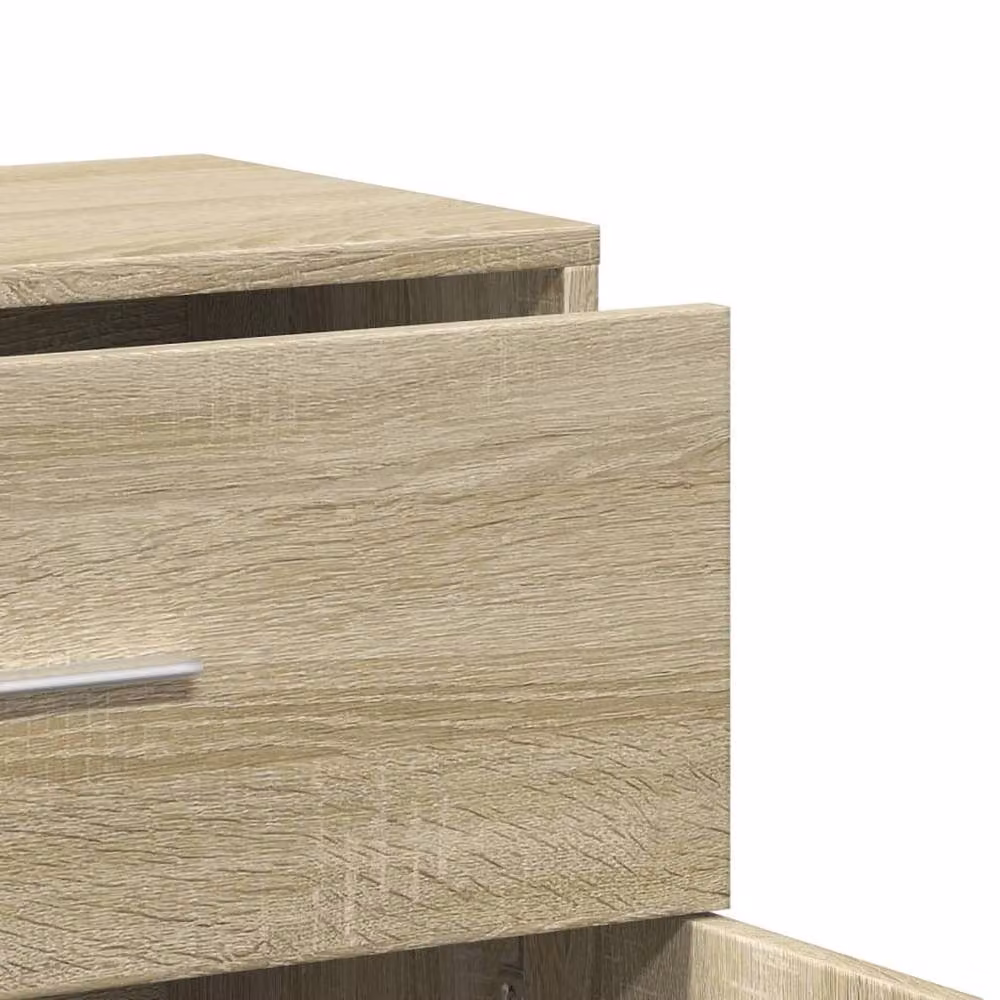 Berkfield Home Set of 2 Sonoma Oak Sideboards in Light Oak, W/D/H: 60 x 31 x 70 cm – 2