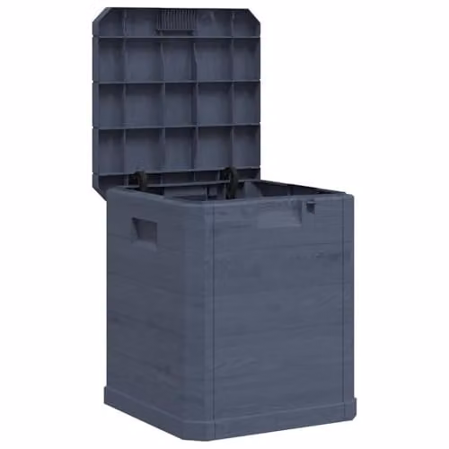 vidaXL Anthracite Plastic Garden Storage Box with Removable Lid – 1