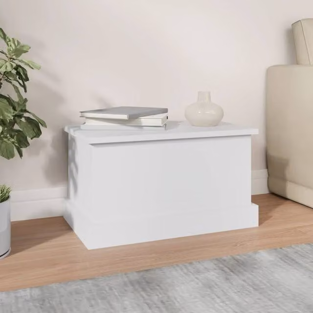 Berkfield White MDF Home Storage Box, W/D/H: 50 x 30 x 28 cm – 1