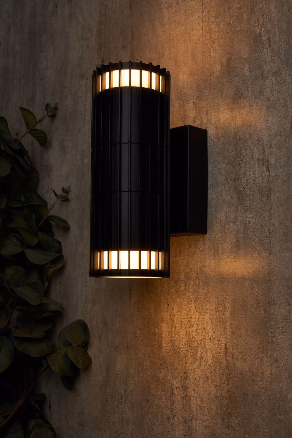 BHS Lighting Zeb Modern Up & Down Outdoor Wall Light in Black – 3