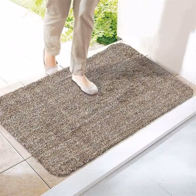 Nordara Brown Super Absorbent Anti-Slip Washable Door Mat, W: 45 cm, L: 70 cm