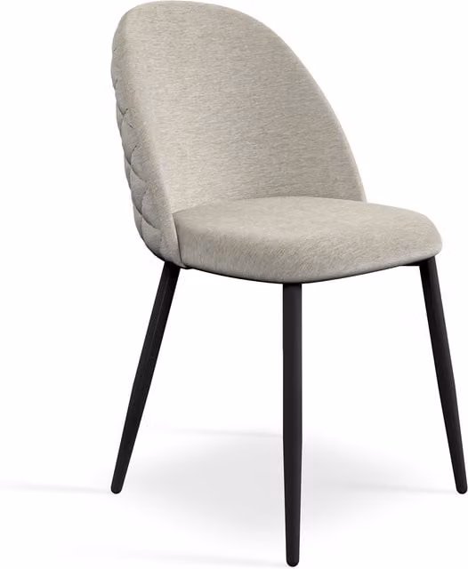 More4Homes Raye Set of 2 Modern Velvet Upholstered Dining Chairs in Beige