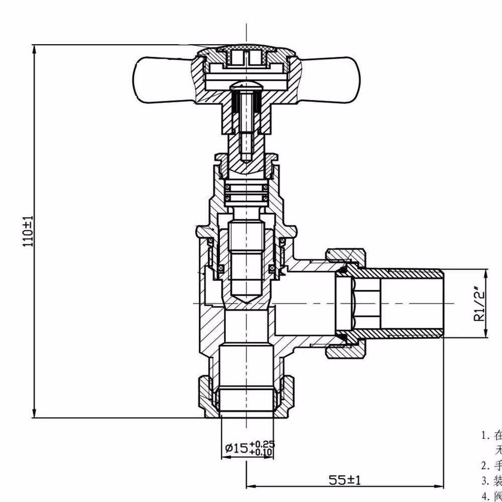 SPETLEK Pair of Angled Manual Radiator Valves with Cross Head in Silver Chrome, 15mm – 1