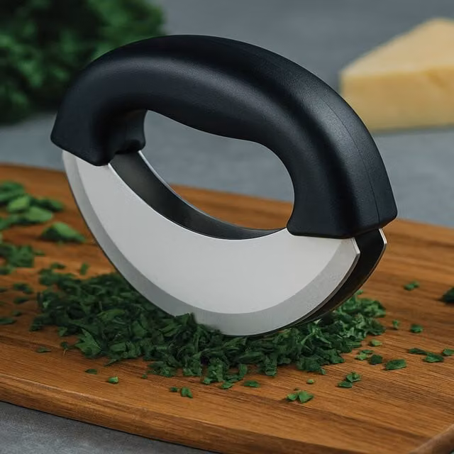 Orsina Ergonomic Vegetable Chopper and Slicer in Black with Stainless Steel and Plastic