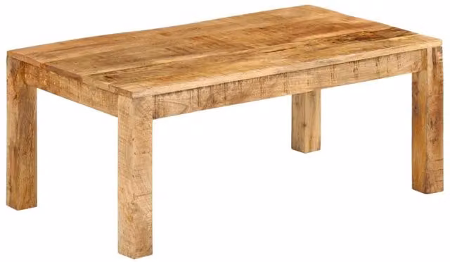Berkfield Home Mango Wood Coffee Table in Brown, W: 100 cm, D: 55 cm, H: 40 cm