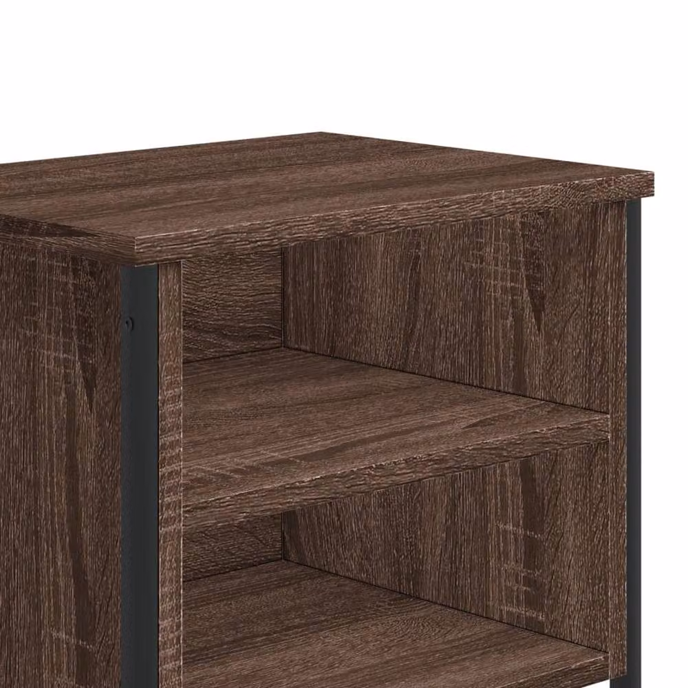 Berkfield Home Brown Oak Bedside Cabinet in Engineered Wood W/D/H: 40 x 30 x 40 cm – 6