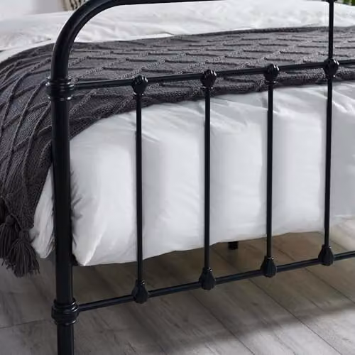 Julian Bowen Logan Black Metal Bed Frame, Small Double, W/D/H: 120 x 200 x 200.5 cm – 5