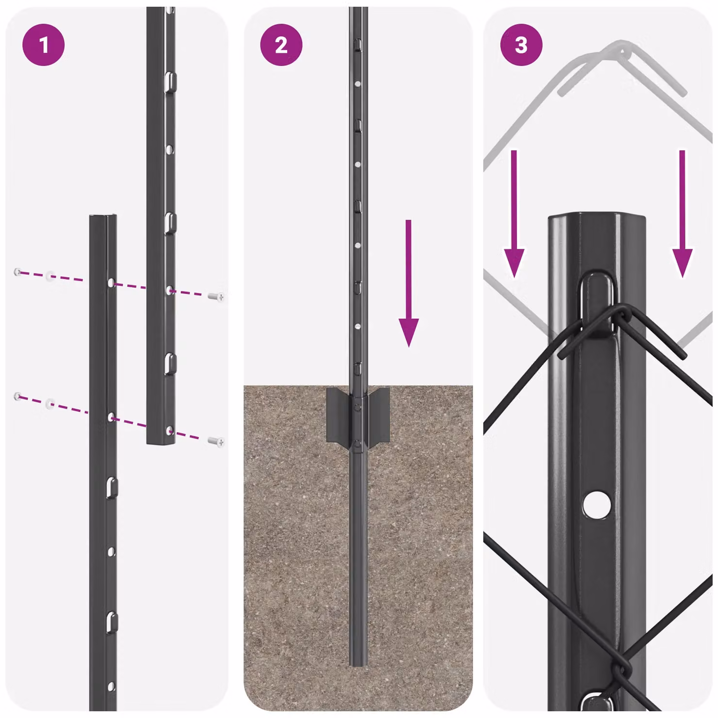 Berkfield Home Grey Galvanised Steel Chain Link Fence with 20 U-Profile Posts, W: 10 m, H: 1.4 m – 4