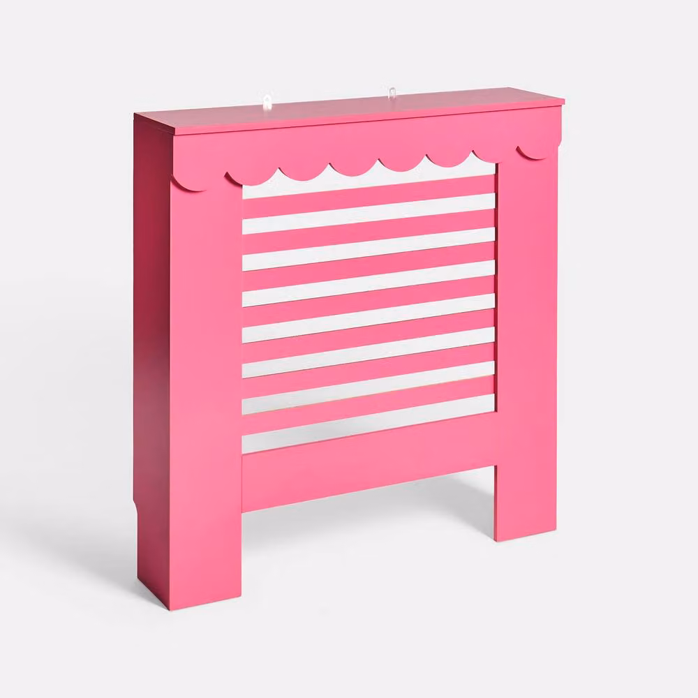 OHS Scallop Radiator Cover Sideboard Shelf in Bright Pink – 2