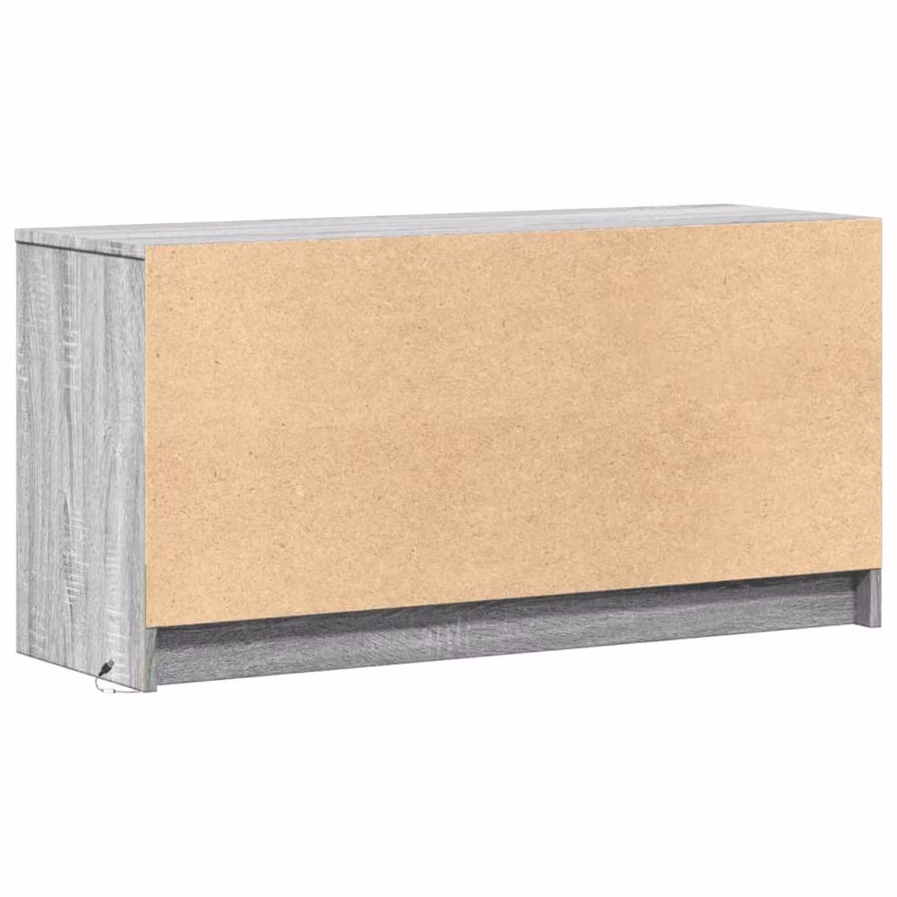 Berkfield Home Modern LED TV Cabinet in Grey Sonoma, W/D/H: 100 x 34 x 50 cm – 3