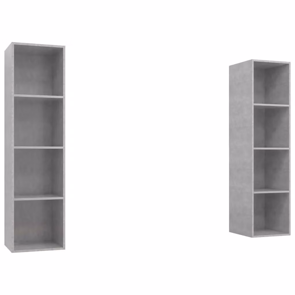 Berkfield Home Set of 2 Wall-mounted TV Cabinets in Concrete Grey Matt Engineered Wood – 2